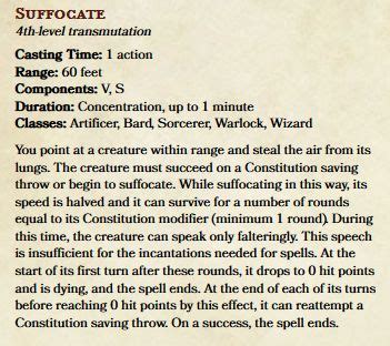 dnd suffocation rules|pathfinder suffocation rules.